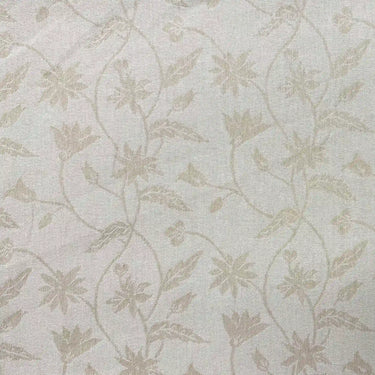 Baksidan av Selma med ljus botten och beige vävt blommönster