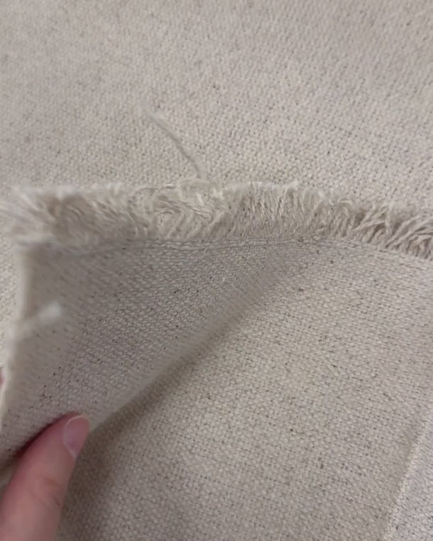 Video som visar Grov Canvas struktur, tjocklek och kraftiga vävkvalitet